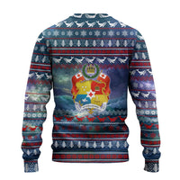 Tonga Christmas Ugly Christmas Sweater with Singing Whale Ocean Scene National Coat of Arms TS04 - Polynesian Pride
