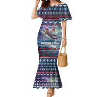 Tonga Christmas Mermaid Dress with Singing Whale Ocean Scene National Coat of Arms TS04 Women Multicolor - Polynesian Pride