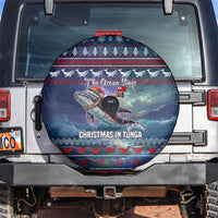 Tonga Christmas Spare Tire Cover with Singing Whale Ocean Scene National Coat of Arms TS04 Multicolor - Polynesian Pride