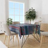 Tonga Christmas Tablecloth with Singing Whale Ocean Scene National Coat of Arms - Polynesian Pride
