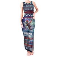 Tonga Christmas Tank Maxi Dress with Singing Whale Ocean Scene National Coat of Arms TS04 Women Multicolor - Polynesian Pride