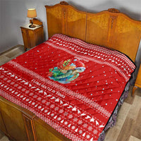 Tonga Christmas Quilt with Sea Turtle Coral Reef Design Snowflake Pattern and National Emblem TS04 - Polynesian Pride