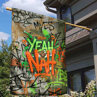 Yeah Nah Graffiti Skull New Zealand Slang Garden Flag Kiwi Grunge Brick Wall and Bold Urban Street Art TS04 - Polynesian Pride