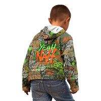 Yeah Nah Graffiti Skull New Zealand Slang Kid Hoodie Kiwi Grunge Brick Wall and Bold Urban Street Art TS04 - Polynesian Pride