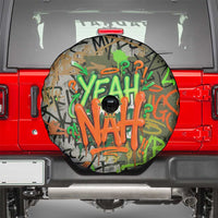 Yeah Nah Graffiti Skull New Zealand Slang Spare Tire Cover Kiwi Grunge Brick Wall and Bold Urban Street Art TS04 - Polynesian Pride