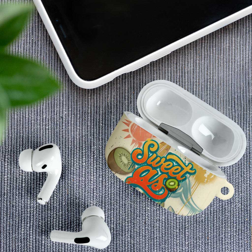 NZ Slang Sweet As Kiwi Shaka Sign AirPods Case New Zealand Surfboards Sun and Tropical Beach Retro TS04 - Polynesian Pride