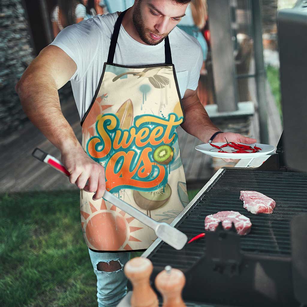 NZ Slang Sweet As Kiwi Shaka Sign Apron New Zealand Surfboards Sun and Tropical Beach Retro TS04 - Polynesian Pride