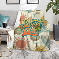 NZ Slang Sweet As Kiwi Shaka Sign Blanket New Zealand Surfboards Sun and Tropical Beach Retro TS04 - Polynesian Pride