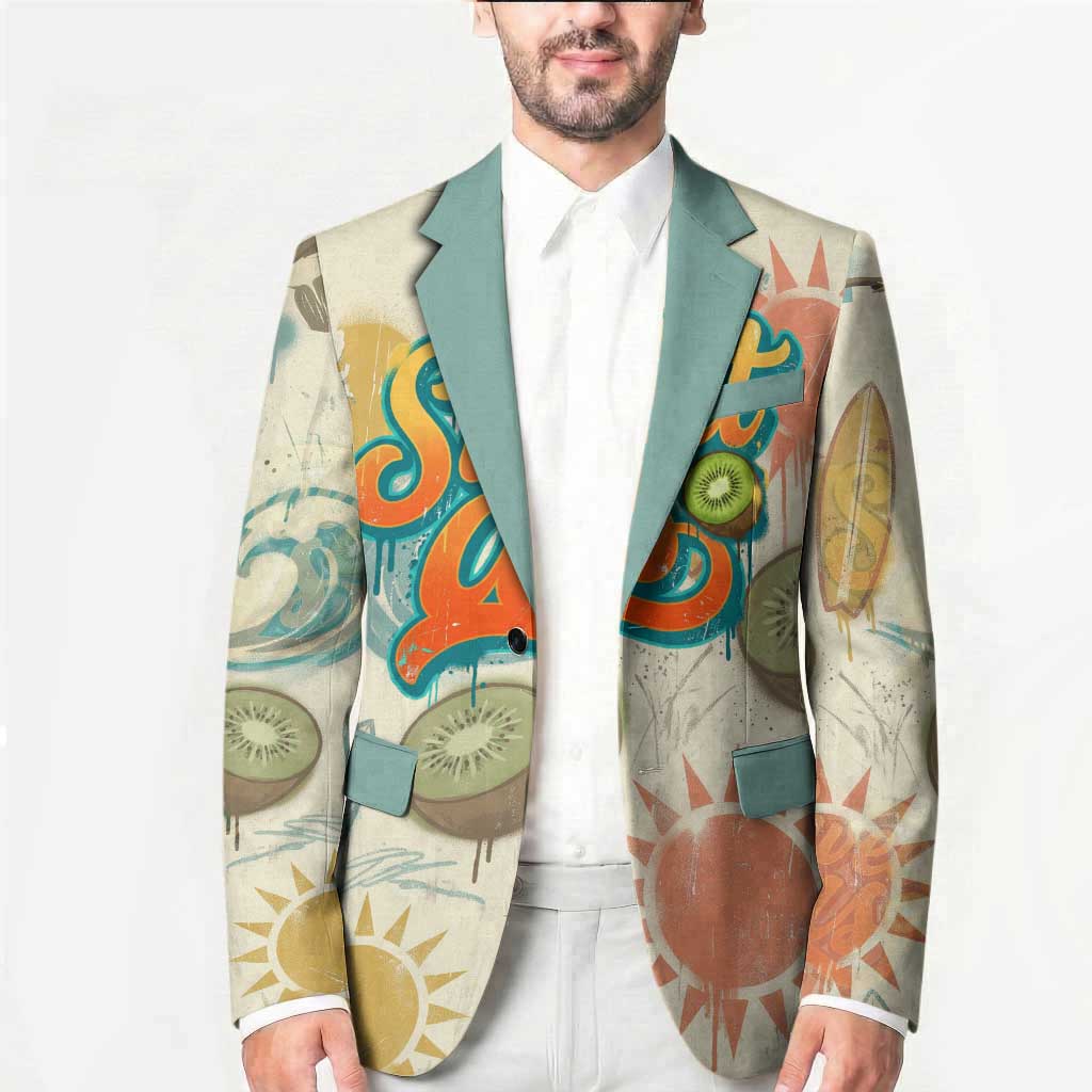 NZ Slang Sweet As Kiwi Shaka Sign Blazer New Zealand Surfboards Sun and Tropical Beach Retro TS04 - Polynesian Pride