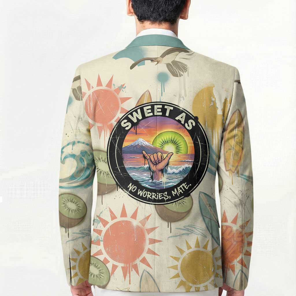 NZ Slang Sweet As Kiwi Shaka Sign Blazer New Zealand Surfboards Sun and Tropical Beach Retro TS04 - Polynesian Pride