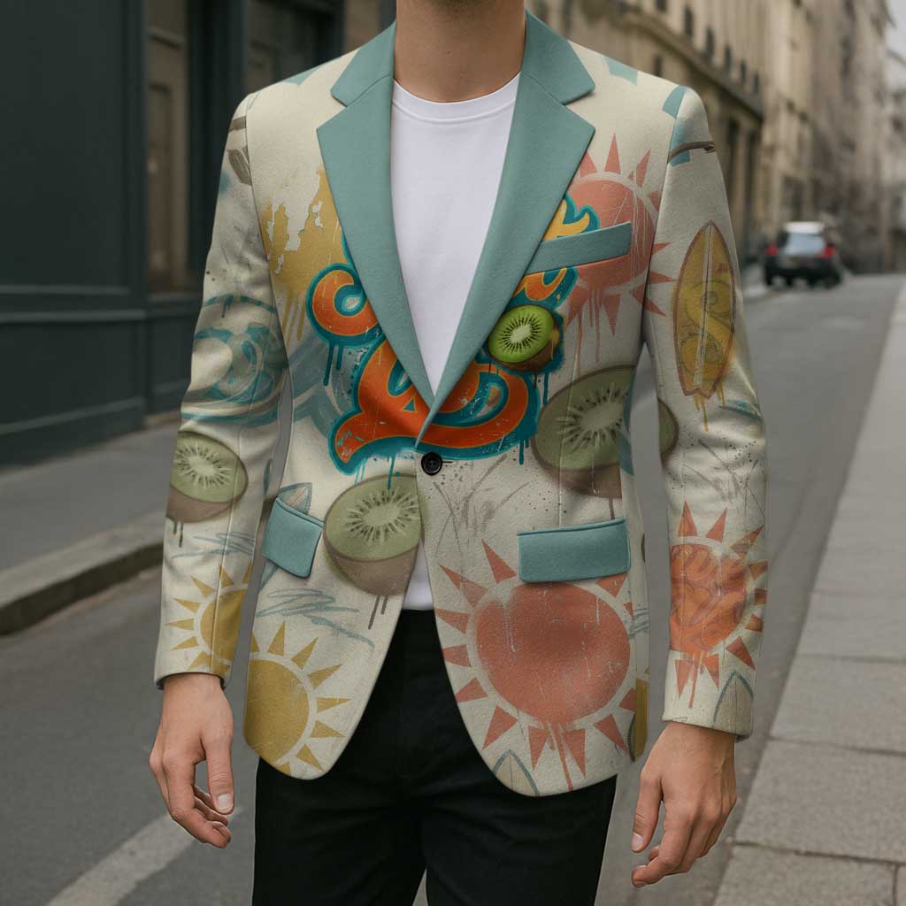 NZ Slang Sweet As Kiwi Shaka Sign Blazer New Zealand Surfboards Sun and Tropical Beach Retro TS04 - Polynesian Pride
