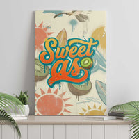 NZ Slang Sweet As Kiwi Shaka Sign Canvas Wall Art New Zealand Surfboards Sun and Tropical Beach Retro TS04 - Polynesian Pride