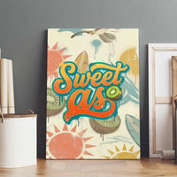 NZ Slang Sweet As Kiwi Shaka Sign Canvas Wall Art New Zealand Surfboards Sun and Tropical Beach Retro TS04 - Polynesian Pride