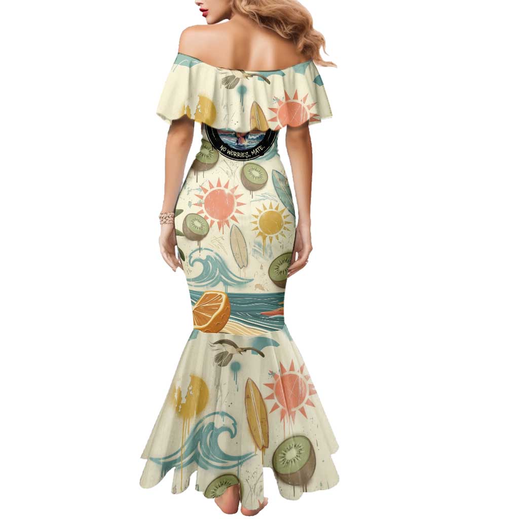 NZ Slang Sweet As Kiwi Shaka Sign Family Matching Mermaid Dress and Hawaiian Shirt New Zealand Surfboards Sun and Tropical Beach Retro TS04 - Polynesian Pride