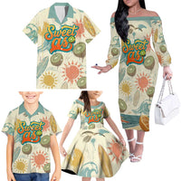 NZ Slang Sweet As Kiwi Shaka Sign Family Matching Off The Shoulder Long Sleeve Dress and Hawaiian Shirt New Zealand Surfboards Sun and Tropical Beach Retro TS04 - Polynesian Pride