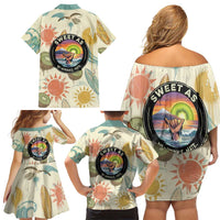 NZ Slang Sweet As Kiwi Shaka Sign Family Matching Off Shoulder Short Dress and Hawaiian Shirt New Zealand Surfboards Sun and Tropical Beach Retro TS04 - Polynesian Pride