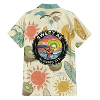 NZ Slang Sweet As Kiwi Shaka Sign Family Matching Off Shoulder Short Dress and Hawaiian Shirt New Zealand Surfboards Sun and Tropical Beach Retro TS04 - Polynesian Pride