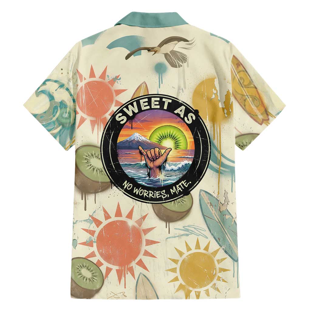NZ Slang Sweet As Kiwi Shaka Sign Family Matching Puletasi and Hawaiian Shirt New Zealand Surfboards Sun and Tropical Beach Retro TS04 - Polynesian Pride