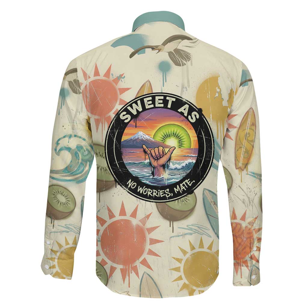 NZ Slang Sweet As Kiwi Shaka Sign Family Matching Short Sleeve Bodycon Dress and Hawaiian Shirt New Zealand Surfboards Sun and Tropical Beach Retro TS04 - Polynesian Pride