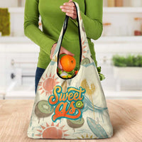 NZ Slang Sweet As Kiwi Shaka Sign Grocery Bag New Zealand Surfboards Sun and Tropical Beach Retro TS04 - Polynesian Pride