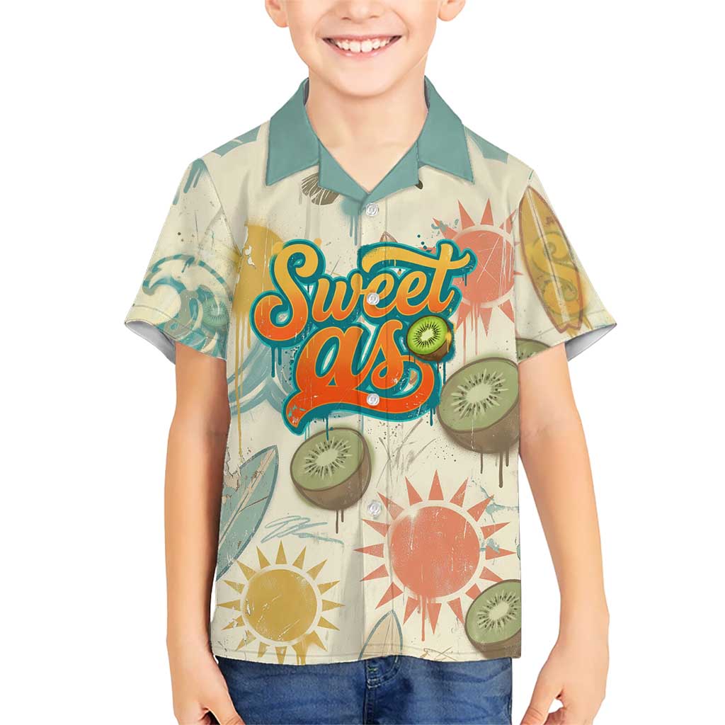 NZ Slang Sweet As Kiwi Shaka Sign Hawaiian Shirt New Zealand Surfboards Sun and Tropical Beach Retro TS04 - Polynesian Pride