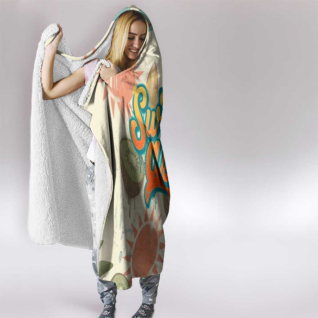 NZ Slang Sweet As Kiwi Shaka Sign Hooded Blanket New Zealand Surfboards Sun and Tropical Beach Retro TS04 - Polynesian Pride