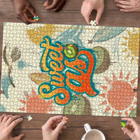 NZ Slang Sweet As Kiwi Shaka Sign Puzzle New Zealand Surfboards Sun and Tropical Beach Retro TS04 - Polynesian Pride