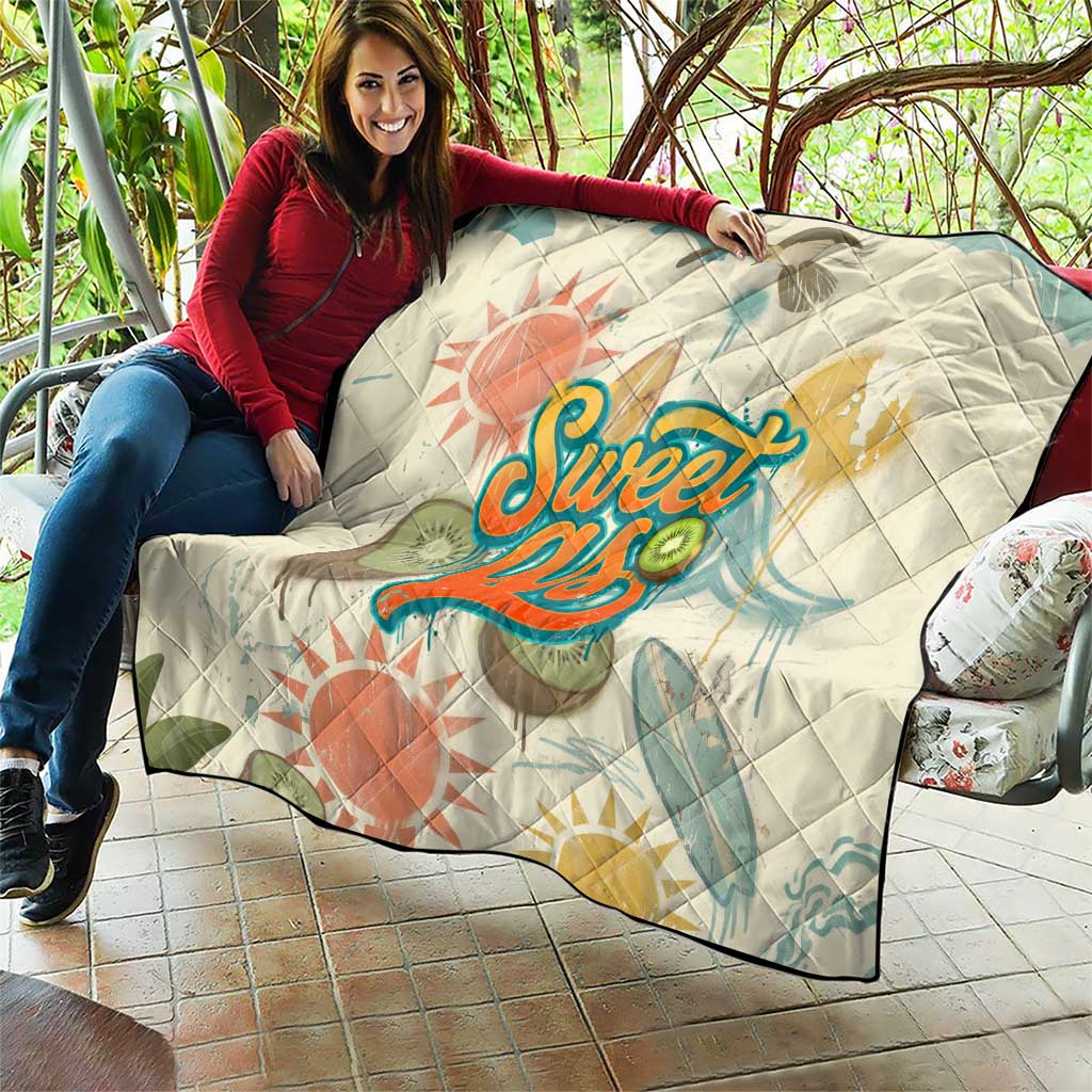 NZ Slang Sweet As Kiwi Shaka Sign Quilt New Zealand Surfboards Sun and Tropical Beach Retro TS04 - Polynesian Pride