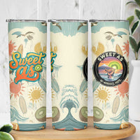 NZ Slang Sweet As Kiwi Shaka Sign Skinny Tumbler New Zealand Surfboards Sun and Tropical Beach Retro TS04 - Polynesian Pride