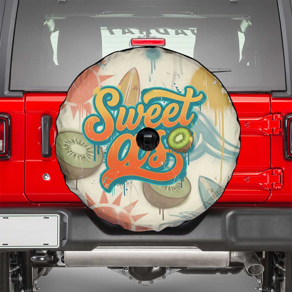 NZ Slang Sweet As Kiwi Shaka Sign Spare Tire Cover New Zealand Surfboards Sun and Tropical Beach Retro TS04 - Polynesian Pride