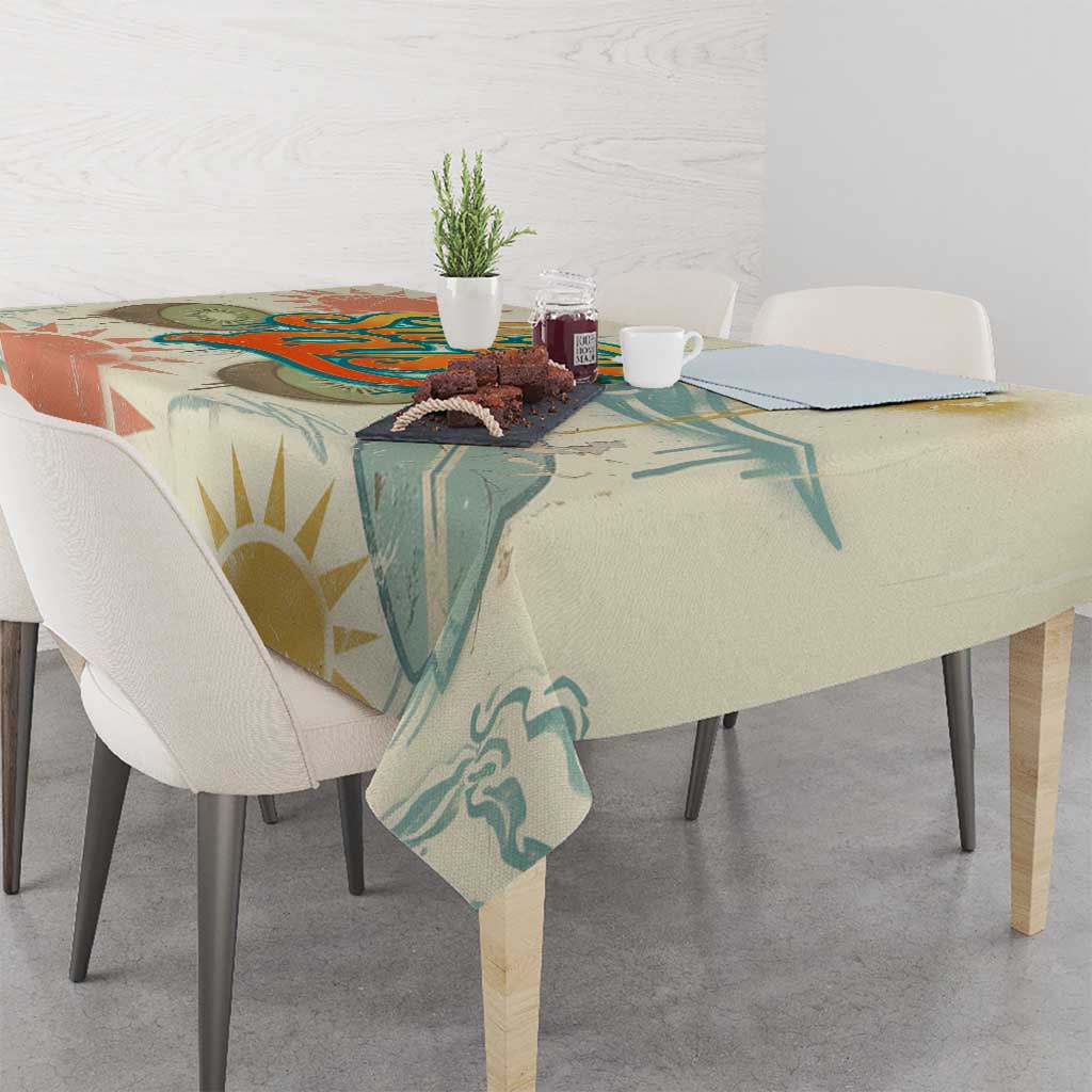 NZ Slang Sweet As Kiwi Shaka Sign Tablecloth New Zealand Surfboards Sun and Tropical Beach Retro TS04 - Polynesian Pride