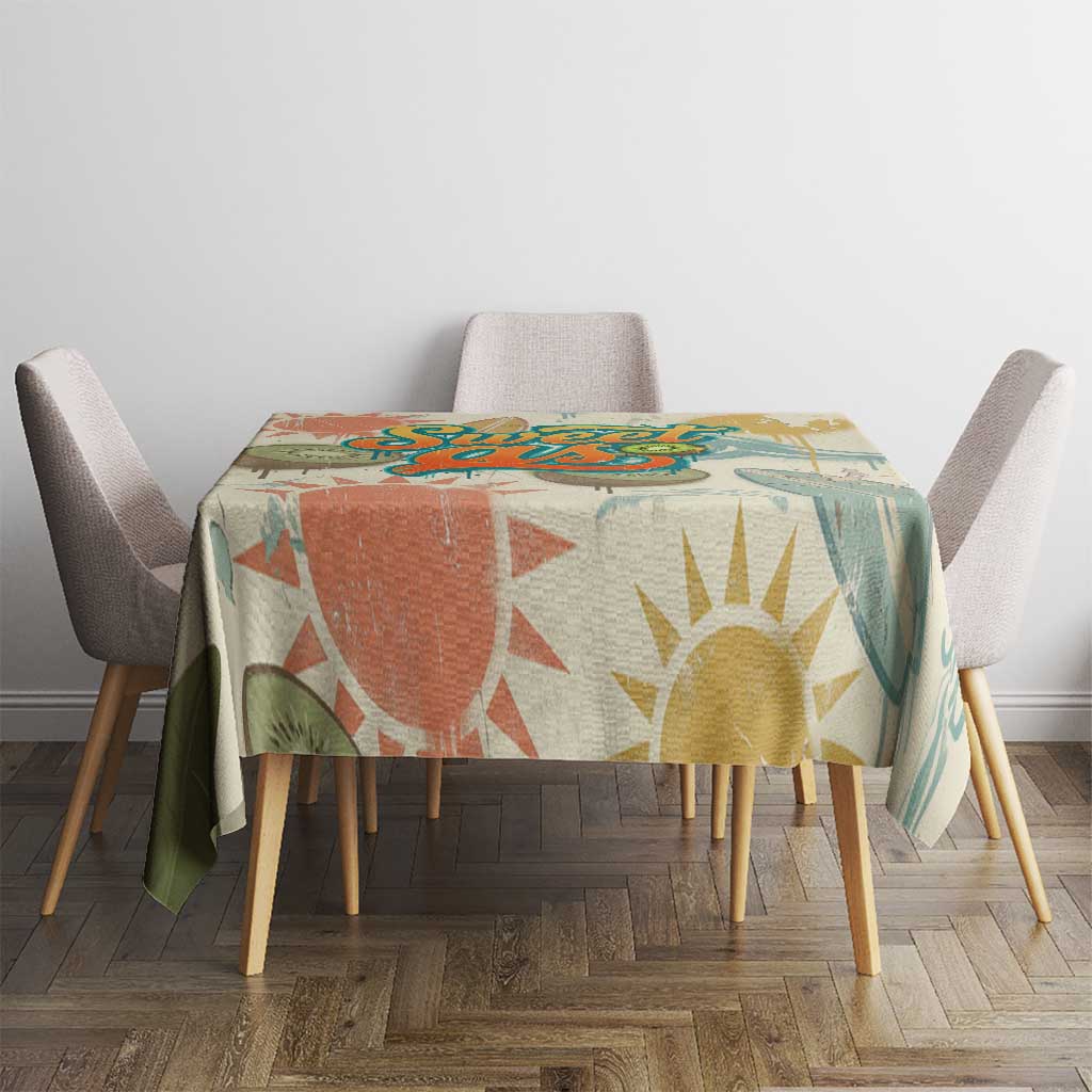NZ Slang Sweet As Kiwi Shaka Sign Tablecloth New Zealand Surfboards Sun and Tropical Beach Retro TS04 - Polynesian Pride