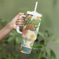 NZ Slang Sweet As Kiwi Shaka Sign Tumbler With Handle New Zealand Surfboards Sun and Tropical Beach Retro TS04 - Polynesian Pride