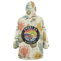 NZ Slang Sweet As Kiwi Shaka Sign Wearable Blanket Hoodie New Zealand Surfboards Sun and Tropical Beach Retro TS04 - Polynesian Pride