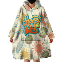 NZ Slang Sweet As Kiwi Shaka Sign Wearable Blanket Hoodie New Zealand Surfboards Sun and Tropical Beach Retro TS04 - Polynesian Pride