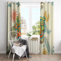 NZ Slang Sweet As Kiwi Shaka Sign Window Curtain New Zealand Surfboards Sun and Tropical Beach Retro TS04 - Polynesian Pride