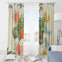 NZ Slang Sweet As Kiwi Shaka Sign Window Curtain New Zealand Surfboards Sun and Tropical Beach Retro TS04 - Polynesian Pride