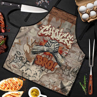 Choice Bro Graffiti Handshake Apron New Zealand Slang Fern Brick Wall and Urban Street Art TS04 Multicolor - Polynesian Pride