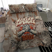 Choice Bro Graffiti Handshake Bedding Set New Zealand Slang Fern Brick Wall and Urban Street Art TS04 - Polynesian Pride