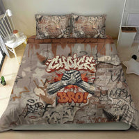 Choice Bro Graffiti Handshake Bedding Set New Zealand Slang Fern Brick Wall and Urban Street Art TS04 - Polynesian Pride
