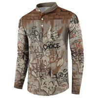 Choice Bro Graffiti Handshake Button Sweatshirt New Zealand Slang Fern Brick Wall and Urban Street Art TS04 - Polynesian Pride