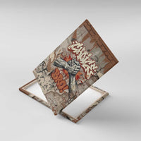 Choice Bro Graffiti Handshake Canvas Wall Art New Zealand Slang Fern Brick Wall and Urban Street Art TS04 With Frame Multicolor - Polynesian Pride
