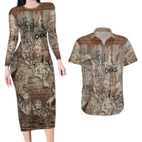 Choice Bro Graffiti Handshake Couples Matching Long Sleeve Bodycon Dress and Hawaiian Shirt New Zealand Slang Fern Brick Wall and Urban Street Art TS04 Multicolor - Polynesian Pride
