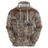 Choice Bro Graffiti Handshake Hoodie New Zealand Slang Fern Brick Wall and Urban Street Art TS04 - Polynesian Pride