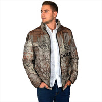Choice Bro Graffiti Handshake Padded Jacket New Zealand Slang Fern Brick Wall and Urban Street Art TS04 - Polynesian Pride