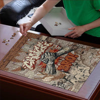Choice Bro Graffiti Handshake Puzzle New Zealand Slang Fern Brick Wall and Urban Street Art TS04 - Polynesian Pride
