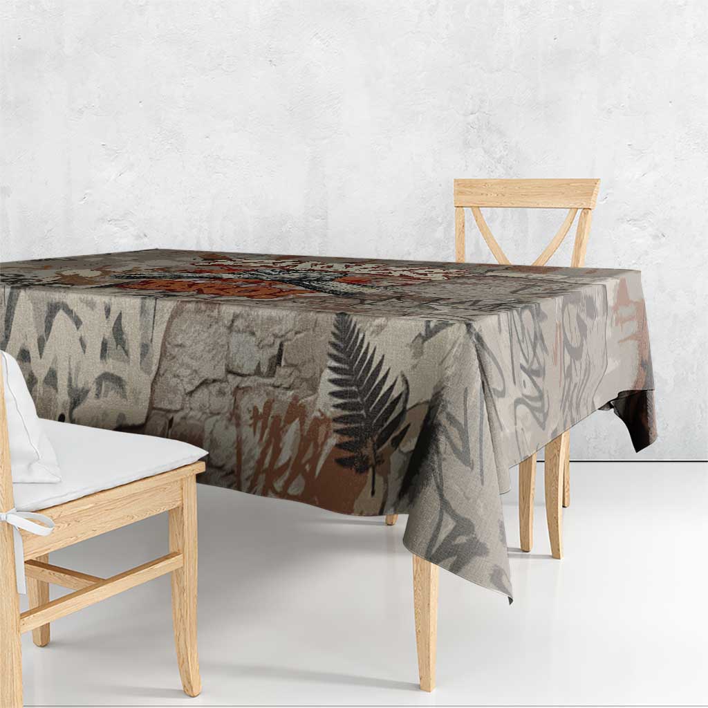 Choice Bro Graffiti Handshake Tablecloth New Zealand Slang Fern Brick Wall and Urban Street Art TS04 - Polynesian Pride