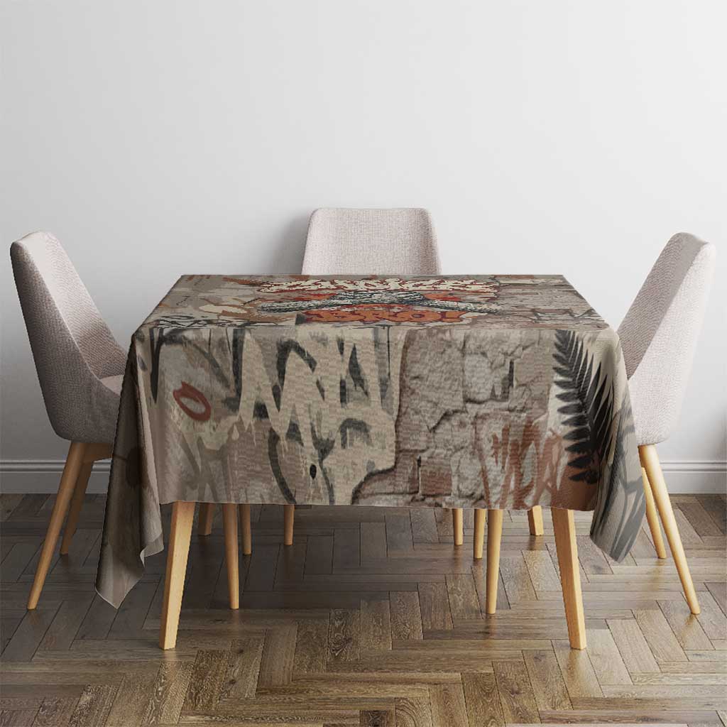 Choice Bro Graffiti Handshake Tablecloth New Zealand Slang Fern Brick Wall and Urban Street Art TS04 - Polynesian Pride