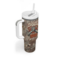 Choice Bro Graffiti Handshake Tumbler With Handle New Zealand Slang Fern Brick Wall and Urban Street Art TS04 - Polynesian Pride