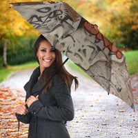 Choice Bro Graffiti Handshake Umbrella New Zealand Slang Fern Brick Wall and Urban Street Art TS04 - Polynesian Pride